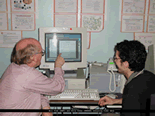 L-Net and DRAGON reps checking indicators of data flowing across one of the 2.4 Gbps wavelengths between GSFC and UMCP